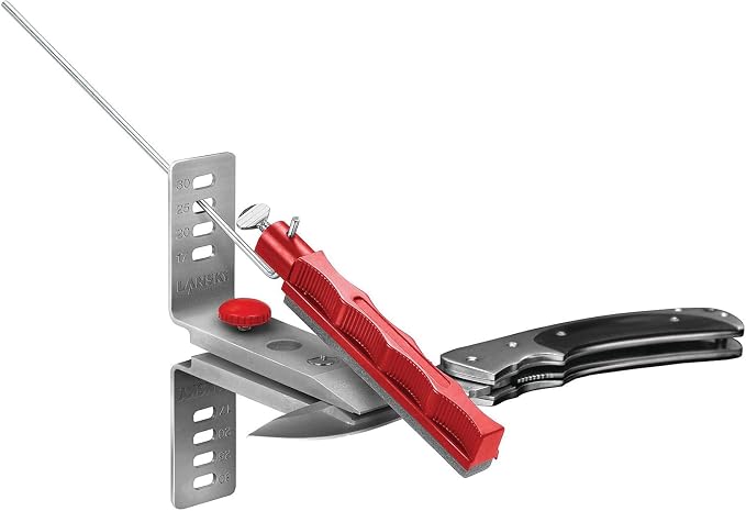 Lansky Deluxe Knife Sharpening System: 5-Stone Ceramic Knife Sharpener Kit with Honing Oil - LKCLX
