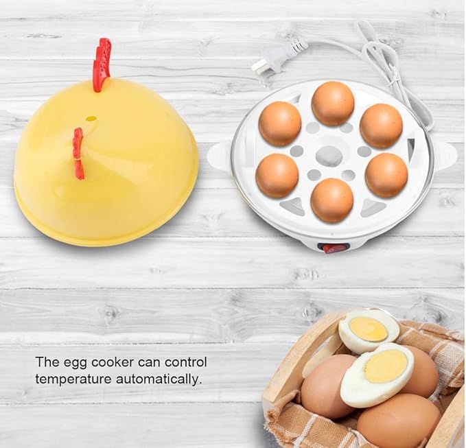 Electric Egg Cooker 7 Egg Capacity Rapid Egg Boiler Auto ShutOff Cute Chicken-Shaped Egg Steamer for Hard Boiled, Soft Boiled, Poached Eggs Veggies & More Appliance & Cute Kitchen Tongs