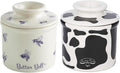 Butter Bell - The Original Butter Bell crock by L Tremain, a Countertop French Ceramic Butter Dish Keeper with Lid for Spreadable Butter, Farmhouse Collection, Honey Bees + Cow Pattern