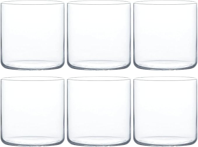 Toyo Sasaki Glass B-09127CS Whiskey Glass, Rock Glass, 12.8 fl oz (355 ml), Set of 6, Usuhari, On the Rock Glass, Shatter-Resistant, Cup, Made in Japan, Dishwasher Safe