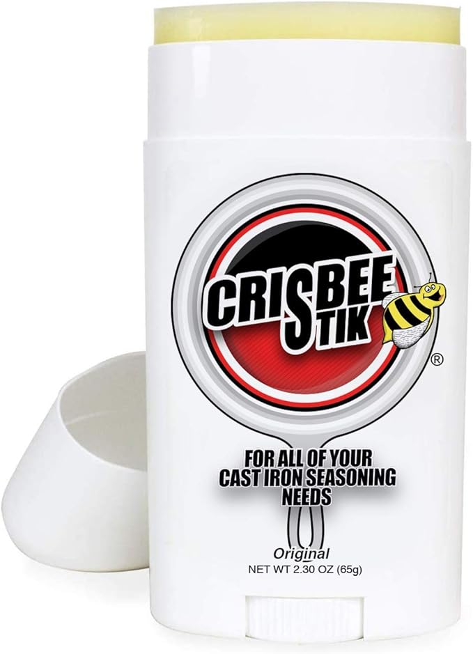 Crisbee Cast Iron Cleaner Combo - Crisbee Stik® & Chain Mail Scrubber - Maintain a Cleaner Non-Stick Skillet - Perfect for Cast Iron and Carbon Steel Cookware