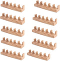 Wooden Taco Holder Stand for Sushi Hand Roll, Temaki & Sushi Roll – 1/2/3/5 Slot Sushi Display Tray, Natural Wood Serving Platter (10 pcs per Pack) (5 Slots (10 pcs))