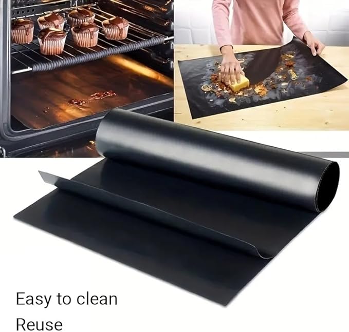 Large Teflon Mats, Reusable Non-Stick Oven Liners For Toaster Ovens, Dishwasher Safe, Oven Mat For Bottom Of Oven (13" x 16" / 2pcs) (24" x 16" 4pcs Black)