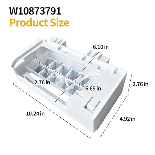 Supplying Demand W10873791 W10760070 Refrigerator 10 Cube Flex Tray Ice Maker Replacement Model Specific Not Universal