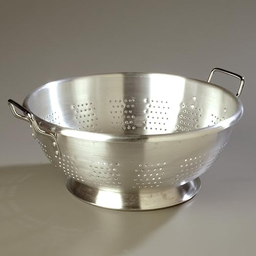 Carlisle FoodService Products 60279 Dura-Ware Standard Weight Commercial Colander, 11 Quart (Pack of 6)