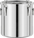 304 Stainless Steel food Storage Containers,3.2 Gal/12L Airtight Stainless Steel Bucket With lids,405oz Flour Storage Container,Metal Airtight Canister for Rice,Grain,Coffee Bean,Dog Food