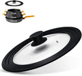 Ydeapi Universal Lid for Pots, Pans and Skillets, Pot Lid With Heat Resistant Silicone Rim and Tempered Glass, Fits 11", 12", 12.5" Diameter Pots and Pans
