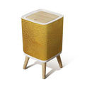 Small Trash Can with Lid Gold texture for cover cards flyers poster Bronze paint Stone backdrop Wastebasket with Press Cover Dog Proof Garbage Can Waste Bin for Kitchen Bathroom Nursery 2.6 Gallon