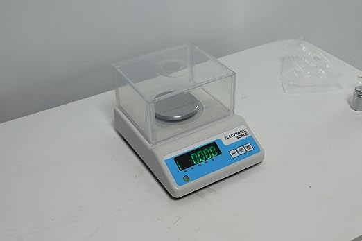 Lab Analytical Balance Scale 500g x 0.001g, 001 Gram Scale High Precision Digital Scale with Windshield, Jewelry Scale for Gold Powder Laboratory Kitchen School, 4 Units with LCD Display
