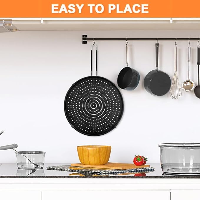 Silicone Splatter Screen for Frying Pan,13inch Grease Splatter Guard,Heat-Resistant Splatter Guards for Cooking,Dishwasher Safe