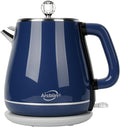 Vintage Electric Kettle 1.8L, Stainless Steel Electric Hot Water Kettle for Boiling Water, 1350W Fast Boil, BPA Free, Electric Tea Kettles Automatic Shut Off, Boil-Dry Protection, Navy Blue