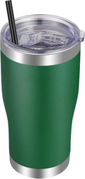 VEGOND 20oz Tumbler Stainless Steel Tumbler Cup with Lid And Straw Vacuum Insulated Double Wall Travel Coffee Mug(Dark Green 1 Pack)