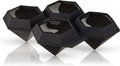 Viski Tray Extra Large Diamond Mold, Craft Ice for Cocktails, Bar Accessories, Set of 1, Makes 4 XL Cubes, Black