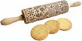 CHRISTMAS PRINTS Embossing Rolling Pin. Laser Engraved Dough Roller for Embossing Homemade Christmas Cookies by Algis Crafts