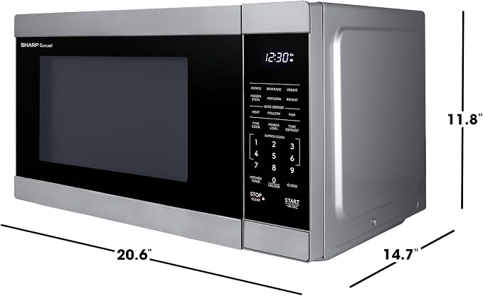 Sharp SMC1162KS 1.1 cu. ft. 1000W Stainless Steel Countertop Microwave Oven