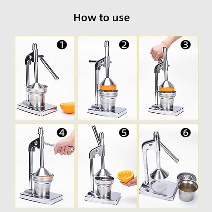 Cast Iron Juicer Hand Press, Cast Iron Manual Juicer,2025 New Stainless Manual Casts Iron Juicer, Heavy Duty Countertop Lime Citrus Crush Machine, Home, Kitchen, Bar