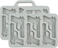 Handgun Ice Cube Tray, 2 Pack - Fairly Odd Novelties - Fun Gun Military Novelty Mold White Elephant Gift