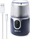 Cordless Coffee Grinder Electric - USB Rechargeable, 304 Stainless Steel Blade, 85 Grinds Per Charge, for Espresso, Spices, Home, Travel, Camping - Blue