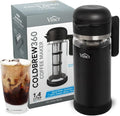 VINCI Cold Brew 360 Glass Coffee Maker – Patented Dual Filter Technology for Faster Brewing – Iced Coffee Pitcher (1.4 Liter / 47 oz)