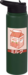 Cute Funny 90s Japanese Kawaii Aesthetic Peach Milk Stainless Steel Insulated Water Bottle