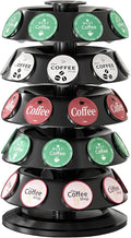 K Cup Holder, Coffee Pod Storage Carousel Holder Organizer Compatible with 40 Keurig Kcup Pods, New Modern Design for Home or Office Kitchen Counter Organizer