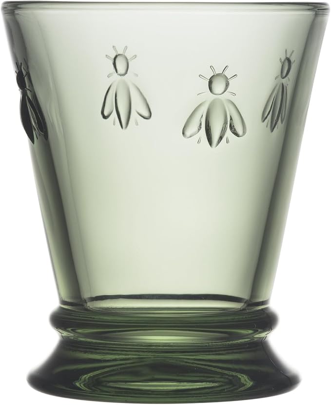 La Rochere Bee Green Tumbler Set/6 - La Rochere Bee Glassware Sets