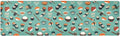 2-in-1 Table Runner Trivet for Hot Dishes Heat Resistant Hot Plate Mat Pad 39x12 Inch Waterproof Table Protector Trivets for Countertop Non Slip Decorative Teal Sushi
