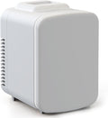 Simple Deluxe 4L/6 Can Mini Fridge, Portable Cooler & Warmer Freon-Free Refrigerator, Provide Compact Storage for Skincare, Beverage, Cosmetics, Bedroom, Office, White