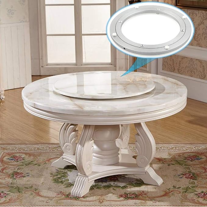 Aluminum Heavy Duty Lazy Susan Rotating Turntable Bearing Swivel Plate Hardware for Dining-Table (10 inch)