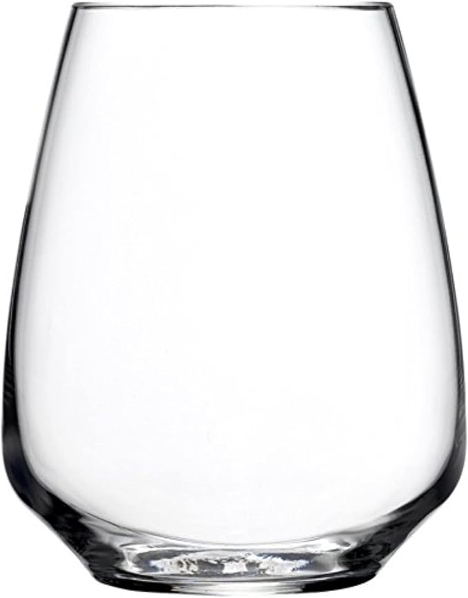 Luigi Bormioli Atelier Stemless Riesling Wine Glass, 14-Ounce, Set of 6