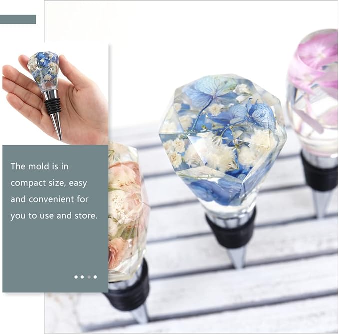 Cabilock Silicone Wine Stopper Molds Set Wear-resistant Easy-demolding DIY Bottle Stoppers for Home Bar Accessories