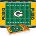 PICNIC TIME NFL Football Field Icon Glass Top Cutting Board & Knife Set, (Parawood & Bamboo)
