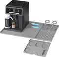 3-Pack Silicone Coffee Mat Set, 24" x 16" Coffee Bar Mat for Countertop with Separable Small Drying Mat and Espresso Tamping Mat, Fit Under Coffee Maker Espresso Machine, Gray