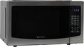 West Bend Microwave Oven 1000-Watts Compact with 6 Pre-Set Cooking Settings, Time and Weight Defrost, Electronic Control Panel and Glass Turntable, 1.1 Cu.Ft., Stainless Steel