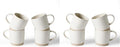 famiware Coffee Mugs Set of 4, Milkyway 13 oz Mug Set, Ceramic Cup Set with Handle for Coffee, Tea, Cocoa, Milk, Matte White (Pack of 2)