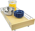 LYNK PROFESSIONAL® SELECT™ Slide Out Cabinet Organizer Pull Out Drawer, 11" x 21" Pull Out Cabinet Organizer – Pull Out Shelves for Kitchen Cabinets – Roll Out - Lifetime Ltd. Warranty, Wood Chrome