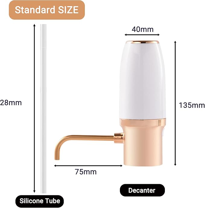 Electric Wine Aerator Decanter Pourer Automatic Dispenser with USB Rechargeable for Wine Lovers