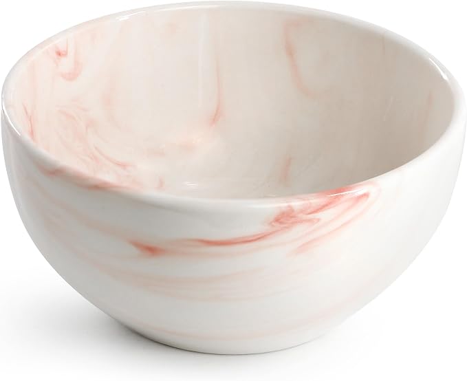 Elama Fine Marble 16 Piece Porcelain Dinnerware Set, Tableware Set, Everyday Dining, Service for 4 (Red)