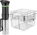 Sous Vide Cooker Kit, 1000W Sous Vide Machine and 12.60QT Sous Vide Container with Lid and Adjustable Rack, with Temperature and Time Digital Display Control