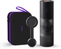 AURORA Portable Electric Coffee Grinder, Rechargeable Burr Coffee Grinder 140 Precise Settings for Espresso to French Press with Manual Handle, Storage Box