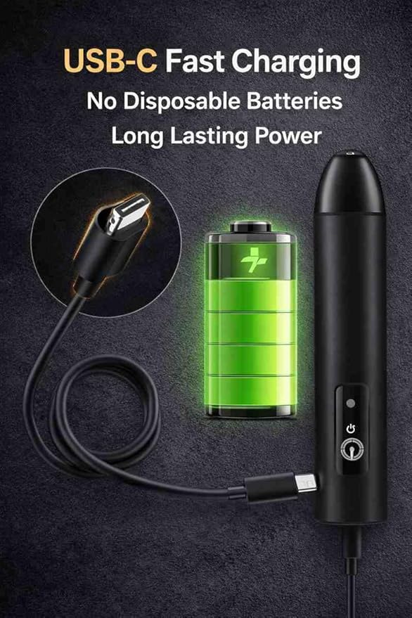 Milk Frother Handheld for Coffee – Electric Matcha Whisk & Drink Mixer, Foam Maker for Latte, Cappuccino, Bulletproof Coffee, Portable Stainless Steel Frother for Home, Office & Travel (Black)