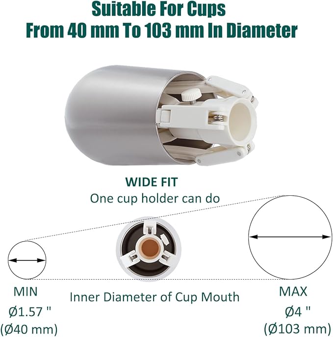 HHTHH 2 pcs Cup Turner Holder, Multi Cup Turner for Tumblers, Adjustable Tumbler Turner Inserts for 10-40 oz All Tumblers, fit 3/4 Inch and 1/2 Inch PVC Pipe