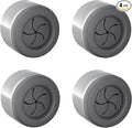 Set of 4 Premium Towel Holders for Bathroom, Kitchen and Household - Stainless Steel Tea Towel Holder - Towel Hook Round - Self-Adhesive - No Drilling (Grey)