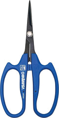 CHIKAMASA B-600SLUFB, The Precise Specialty Trimming Scissors, S/S L-Shape Blade, Fluorine Coating, for trimming plants and grapes, excellent for narrow stem-thinning inside closed and tangled spaces.
