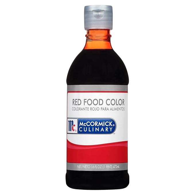 McCormick Culinary Red Food Coloring, 16 fl oz - One 16 Fluid Ounce Bottle of Red Food Coloring Liquid for Adding Rich Color to Cakes, Cookies, Icings, and More