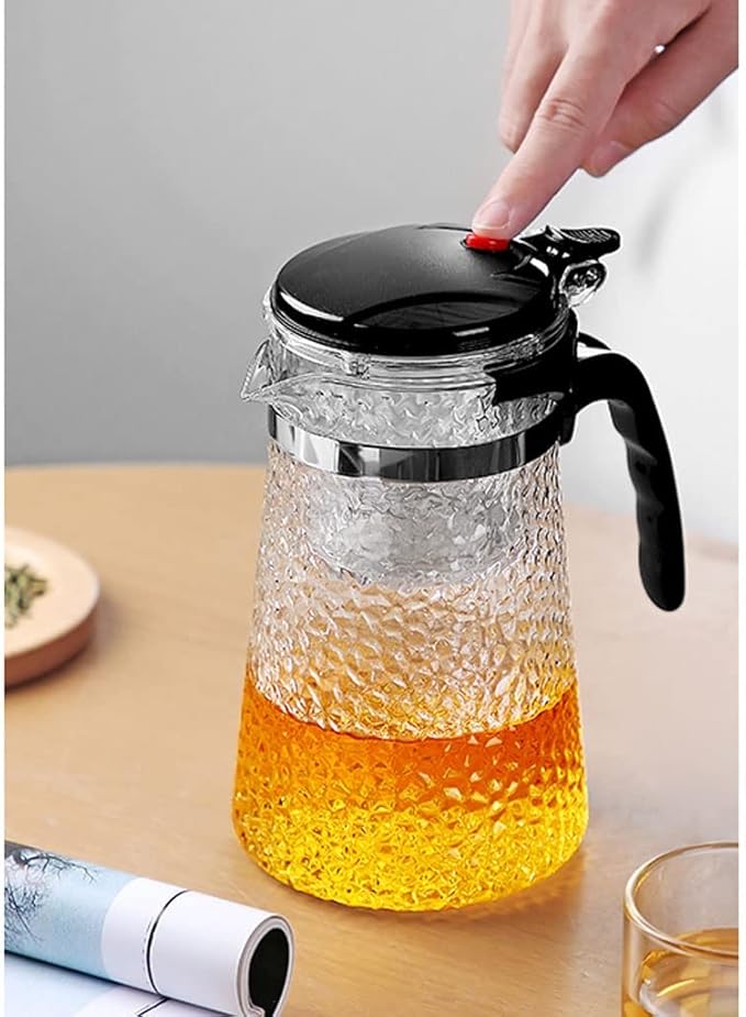 Household Water Container Teapot Tea Set Glass Teapot with Filter Large Capacity Tea Maker Office Drink Pitcher (Size : Medium)