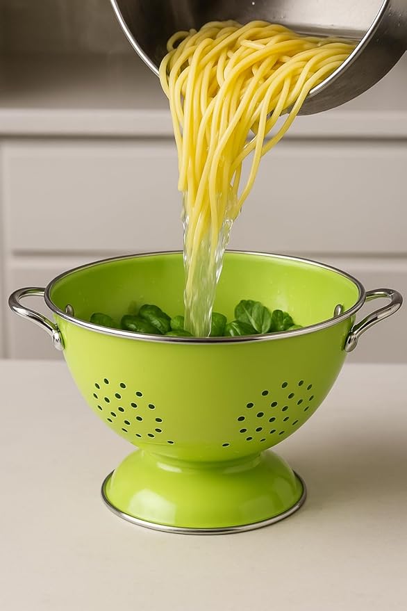 Calypso Basics by Reston Lloyd Powder Coated Enameled Colander, 5 Quart, Turquoise