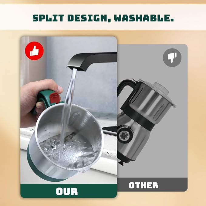 Electric Spice and Nut Grinders - 3 Stainless Steel Blades, 1 Filter, 1 Brush - 500W Grinder for Kitchen, Dry Use (Green)