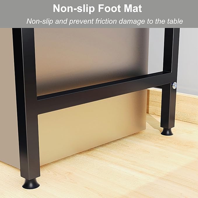 Expandable Microwave Stand Countertop, Heavy Duty Over Microwave Shelf Countertop, 2 Tier Carbon Steel Microwave Oven Rack Shelf for Kitchen with 4 Hooks,Holds 132lb,Height Adjustable,Black