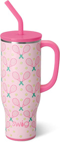 Swig Life 30oz Mega Mug, 30 oz Tumbler with Handle and Straw, Cup Holder Friendly, Dishwasher Safe, Extra Large Insulated Tumbler, Stainless Steel Water Bottle (Love All)